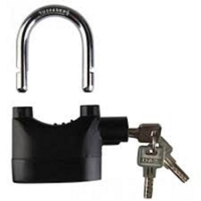 Kunci Gembok Padlock Alarm Cakram Sepeda Motor Getar Disc Brake Lock