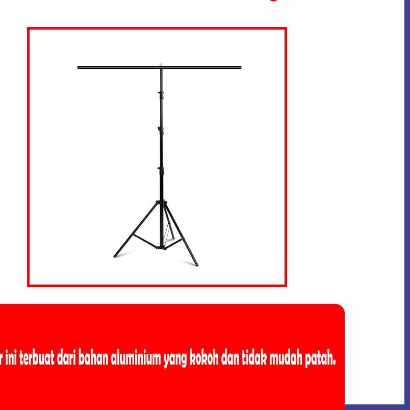 ♪ TRIPOD STAND TIANG BACKGROUND BACKDROP GREEN SCREEN T-SHAPE ♜