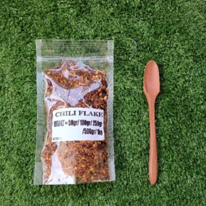 

CHILI FLAKE 100GR / CABE GILING KASAR PEDAS MURAH