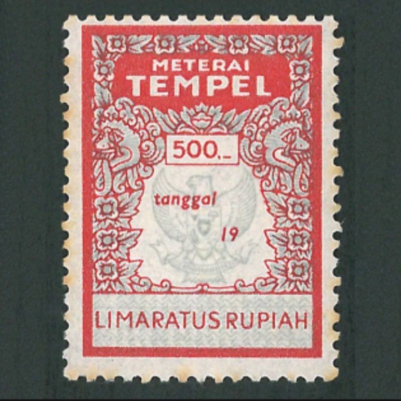 Meterai Materai Tempel Lama Tahun 1970 Rp 500