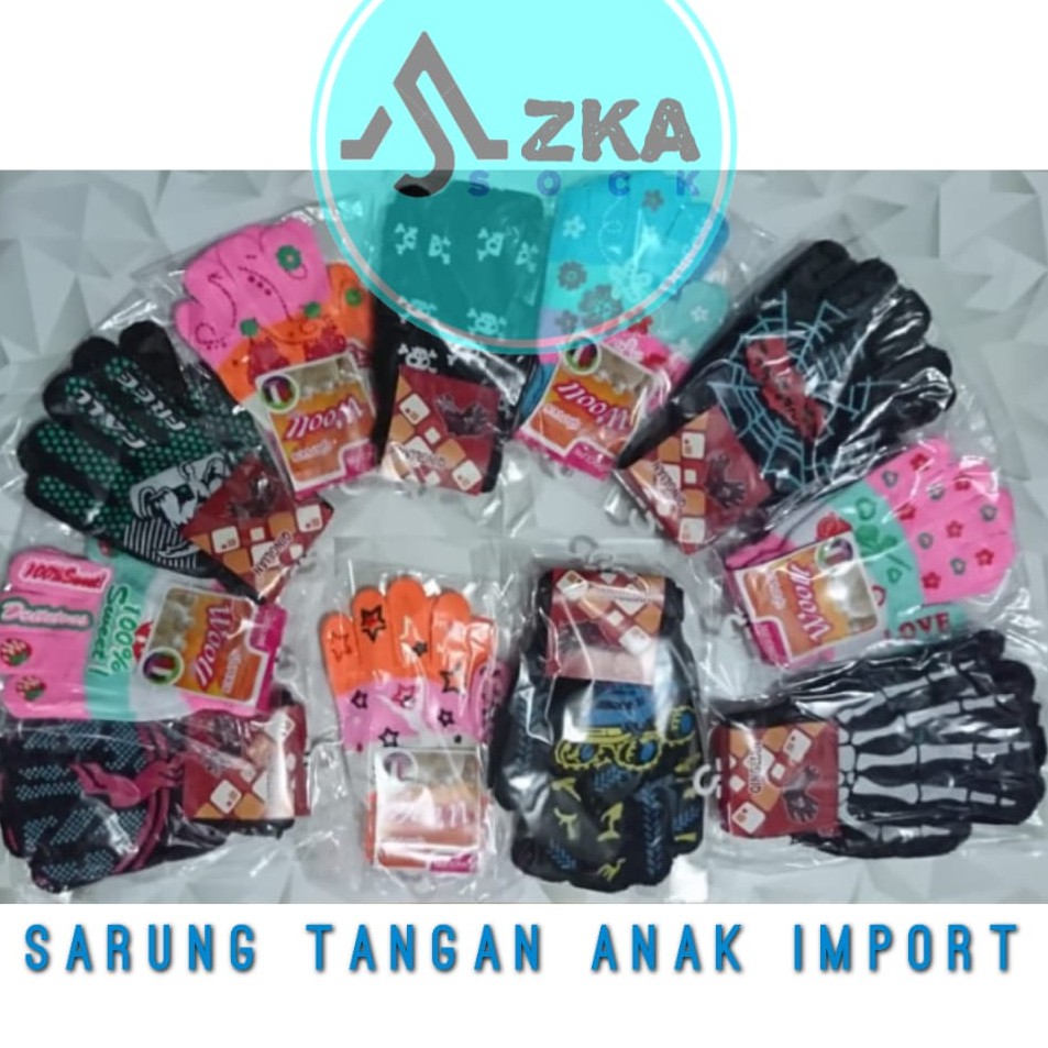 Sarung Tangan Anak Import (Usia 2 - 8 Thn)