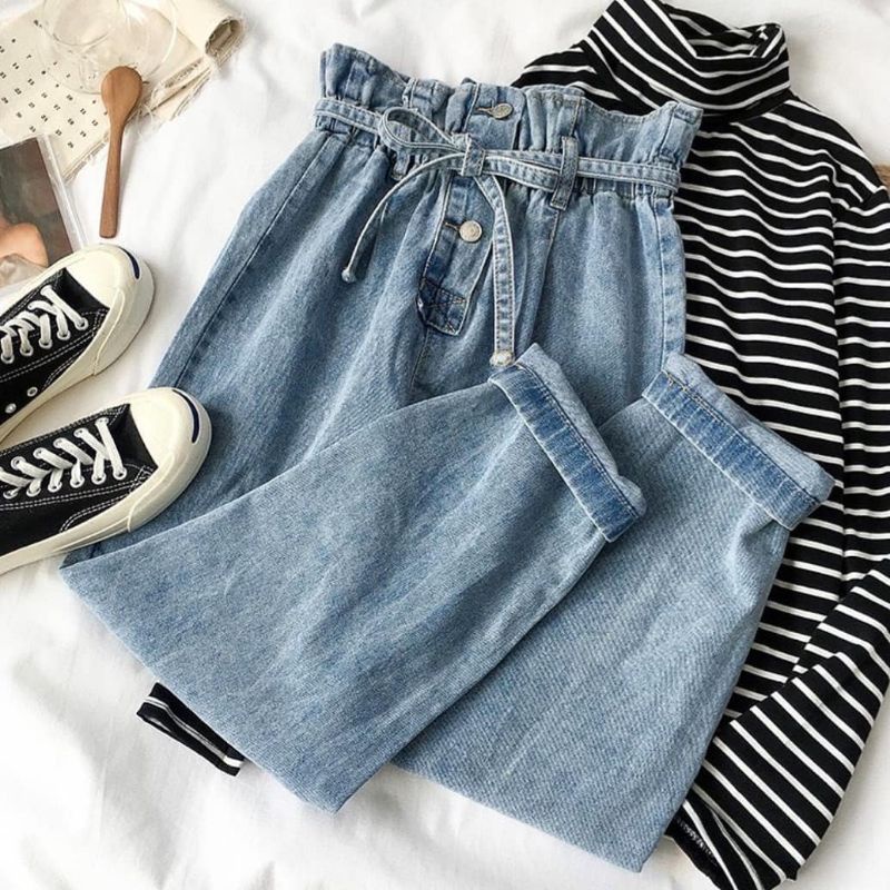 JEDDY HIGHT WAIST CELANA PANJANG WANITA JEANS PREMIUM CELANA KOREA