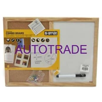 

Office & Stationery | Alat Tulis | Bi-Silque Cork Pin Board Papan Tulis Kayu Kombinasi White 60X45 Cm | Best Seller