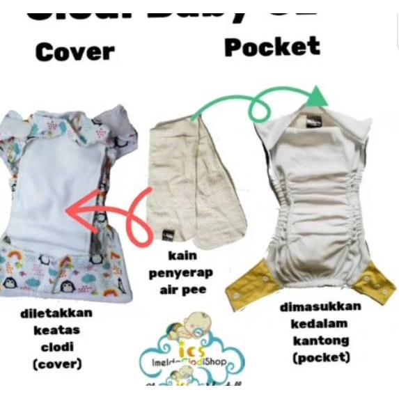 [Baby] Clodi Cover Baby oz  Sheizy newborn dapat 1 insert diaper newborn cuci ulang