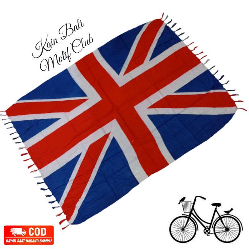 Kain Bali Pantai - Kain Bali Motif Bendera Standar - Sarung Pantai Aksa Baliz - Sarung Bali - Kain P
