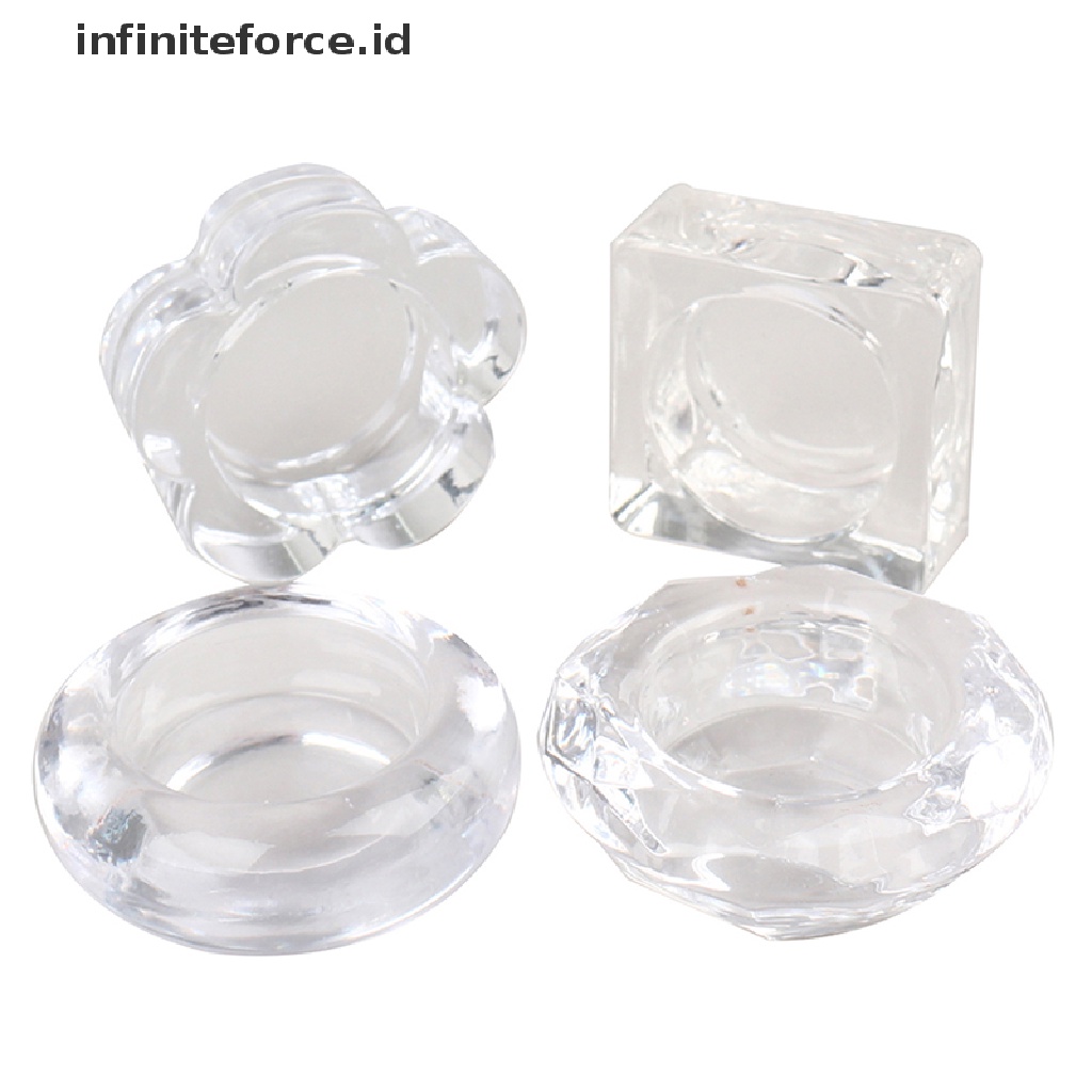 (infiniteforce.id) Mangkok Kaca Kristal Mini Holder Cairan Nail Art