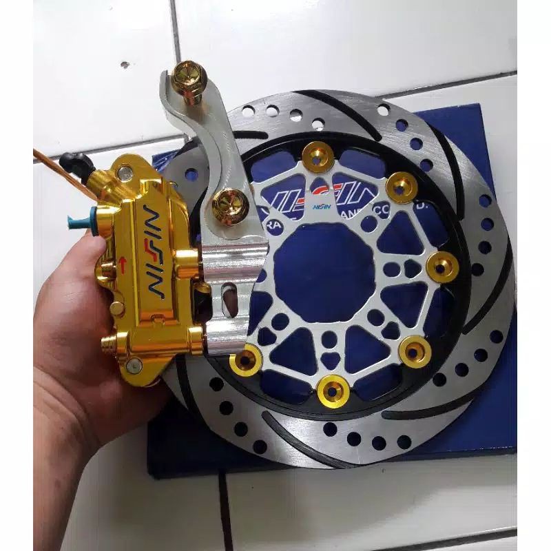 PAKETAN KALIPER CAKRAM DEPAN MONOBLOK 4P MIO BEAT VIXION RX KING NOUVO-Paketan kaliper C