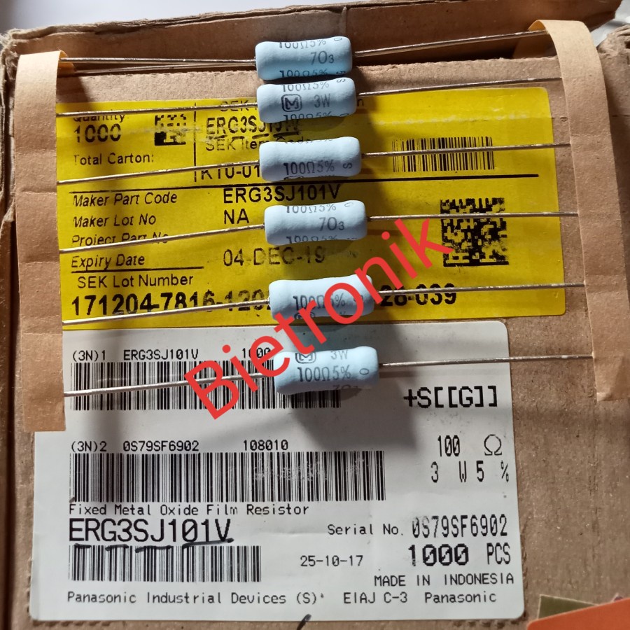 Resistor 100R 3W 5 persen