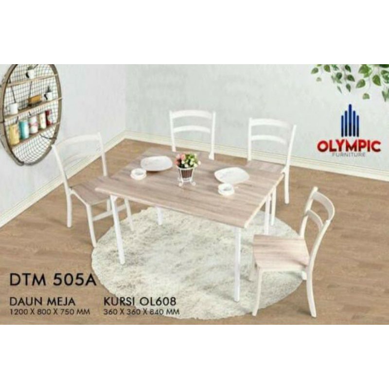 Meja makan Olympic 4 kursi DTM Simpson