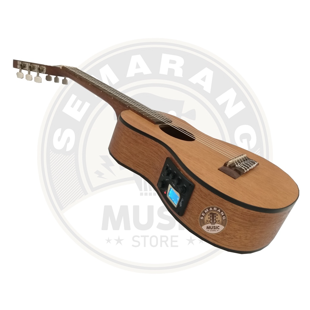 ORIGINAL!!! Guitalele Elektrik Import Merk Cowboy GK-6 NA GK 6NS Equalizer Tuner Cowboy AW-1