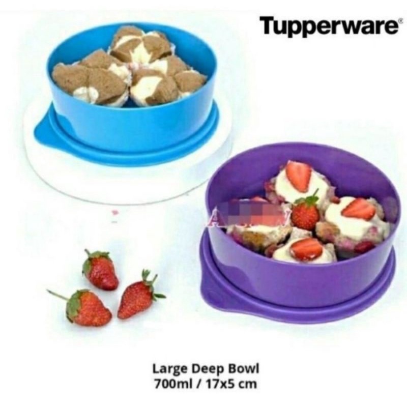 Large deep bowl tupperware  2 pcs