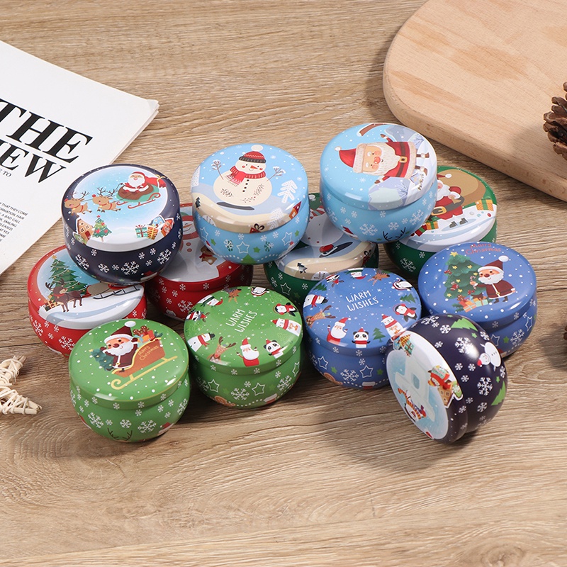 Kotak Kemasan Perhiasan / Permen mini 2.2OZ Motif Natal