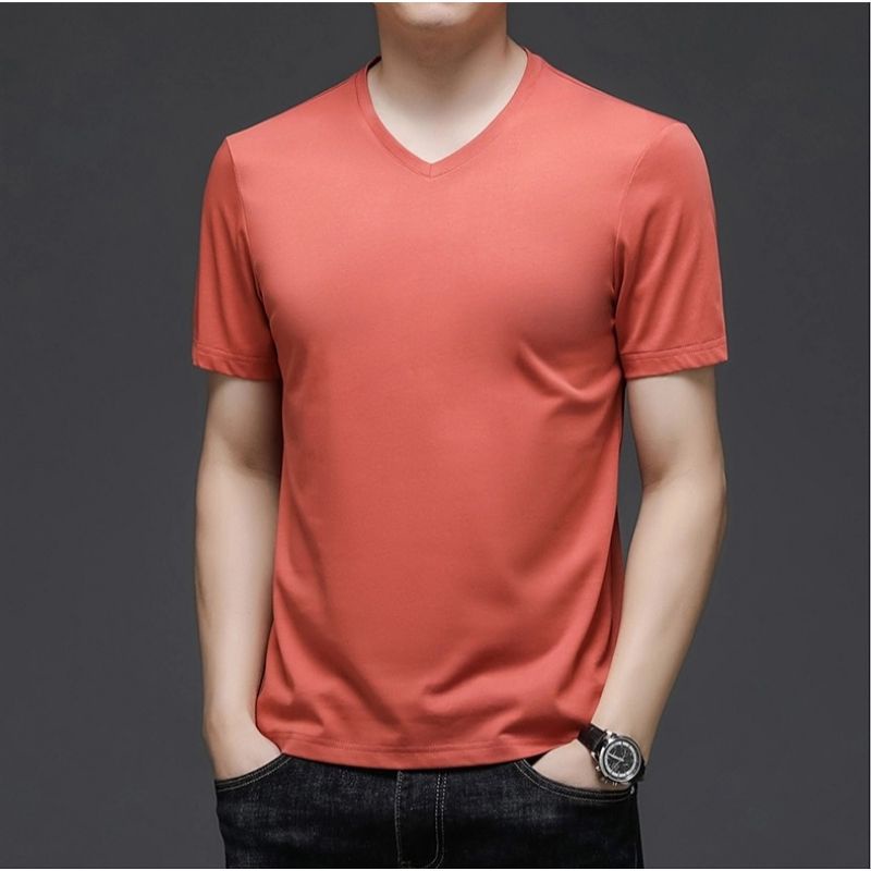 KAOS KATUN V-NECK LENGAN PENDEK TERMURAH/KAOS KATUN LENGAN PENDEK PREMIUM