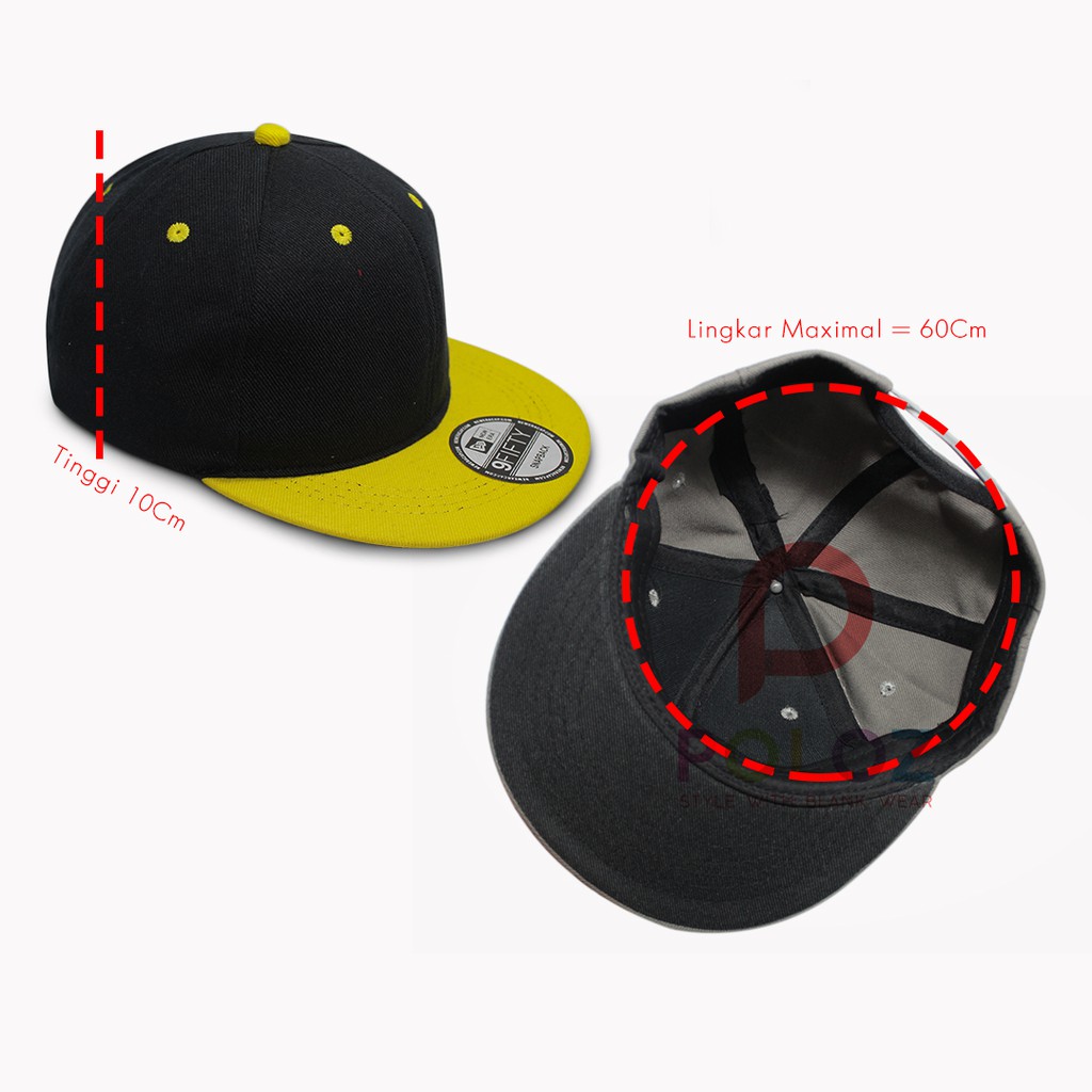 Topi Snapback Polos Premium TOPI HIPHOP POLOS HITAM