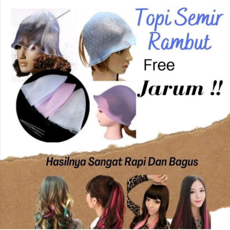 topi highlight rambut