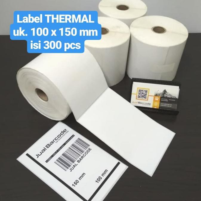 

Produk Unggulan] Label Sticker Barcode 100X150Mm Thermal ( 10X15Cm Core 1" 300 Pcs )