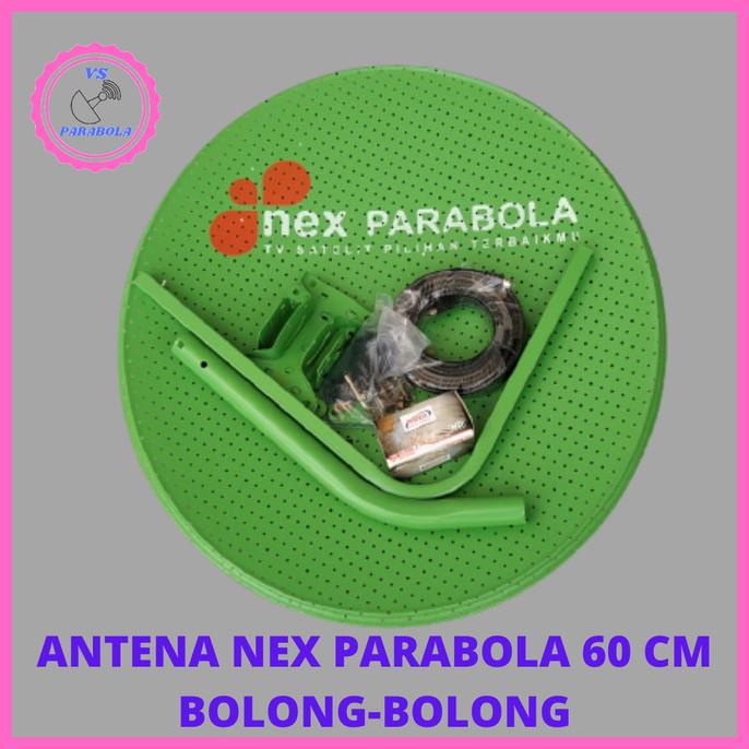Antena Nex Parabola 60 Cm Komplit Receiver Nex Parabola