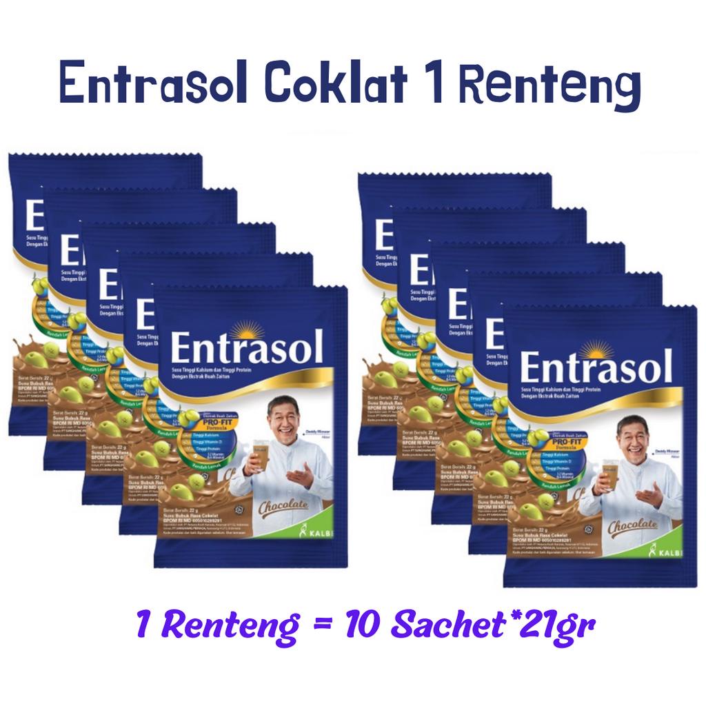 

Entrasol Susu Lansia Sachet 1 Renteng Isi 10 Coklat / Entrasol Coklat