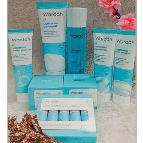 WARDAH PAKET LIGHTENING SERIES 8 ITEM ~ WARDAH ORIGINAL 100 %