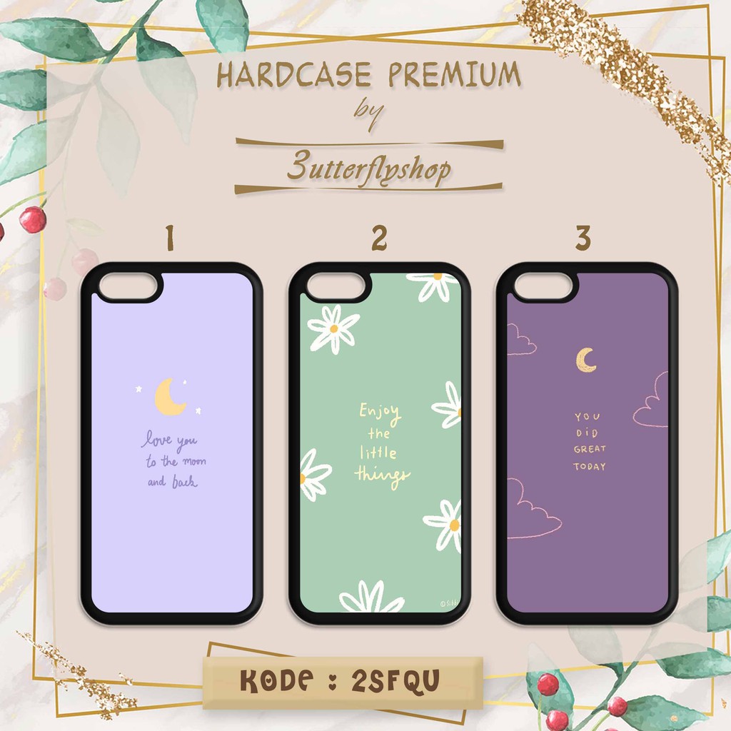 Hardcase Soft Quotes casing case HP xiaomi samsung iphone oppo vivo realme