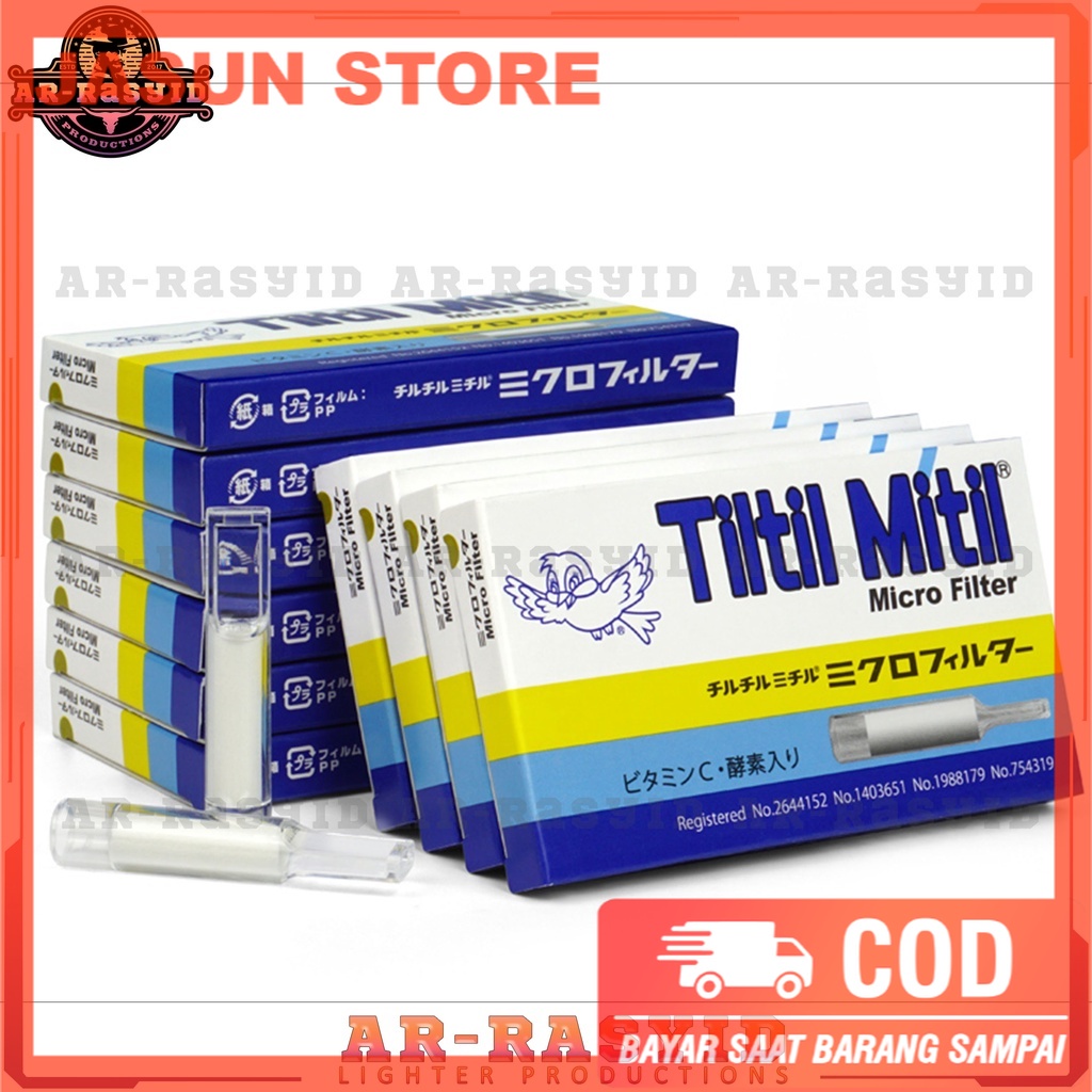 Pipa Rkk Tiltil Mitil Holder Slim Micro Filter Isi 10 BISA COD