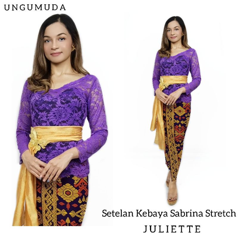 Setelan Kebaya Bali Lengan Panjang Sabrina Stretch Juliette