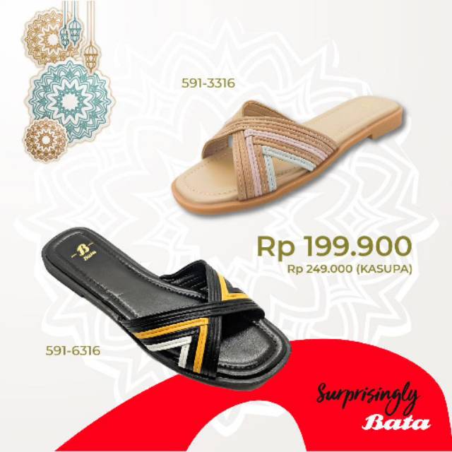 Bata 591 Sandal Selop Casual Dewasa Wanita / Sendal Santai Cewek