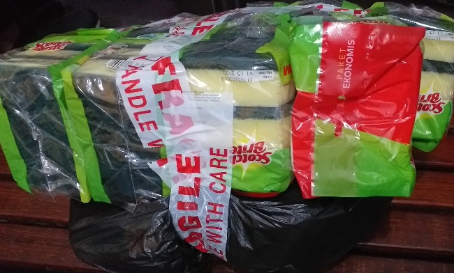 3m Scotch-brite Sabut / Spons Alat Masak 1 Pcs 3x4 Inch Sponge Dishwasher Spons Cuci Piring 3m-id-30