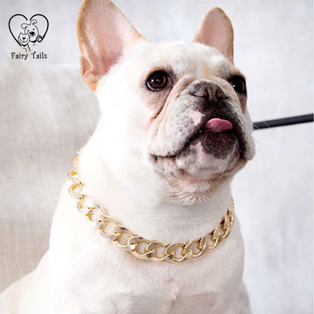 Rantai Kucing Anjing Kostum Cosplay Anabul Anjing Kucing Kalung Rantai Emas Swag Fashionable | Pet Gold Chain Necklace