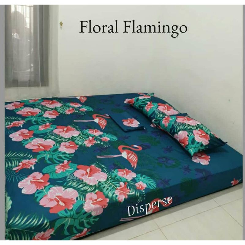 Sprei Homemade Motif Floral Flamingo size 160,180 ataya sprei