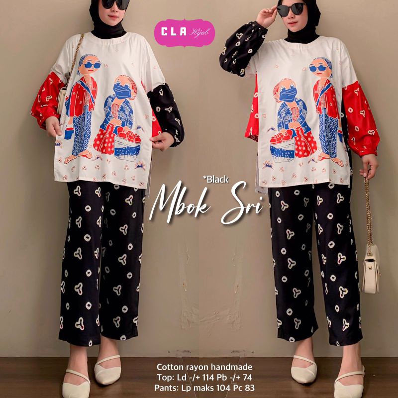 MBOK SRI SET SIMBOK WELAS SET NENG AMBER SET NENG DANTI SET TEDJO KOMBI WANITA BY CLA HIJAB BAJU BUS