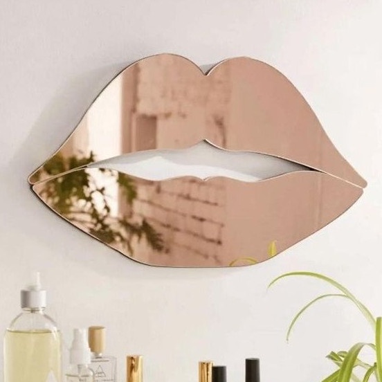 Otello - Lips Bibir | Akrilik Mirror Wall Sticker | Dekorasi Hiasan Dinding Cermin Acrylic