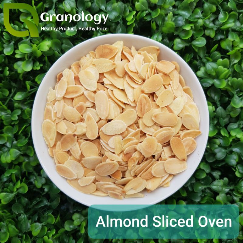 (Kemasan Vakum) Roasted Almond Slice / Kacang Almond Slice Oven (100 gram) by Granology