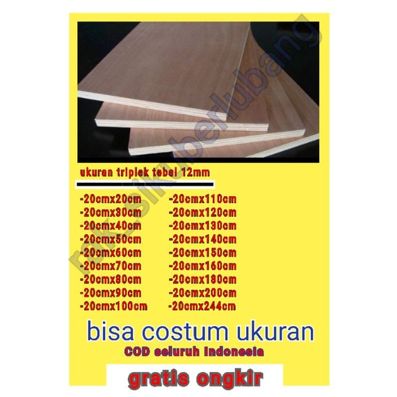 triplek tebal 9mm dan 12mm serbaguna