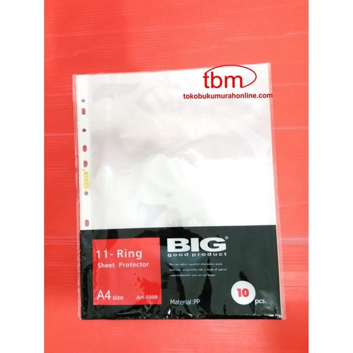 SHEET PROTECTOR A4 BIG / PP POCKET / PP ISI 10 PCS