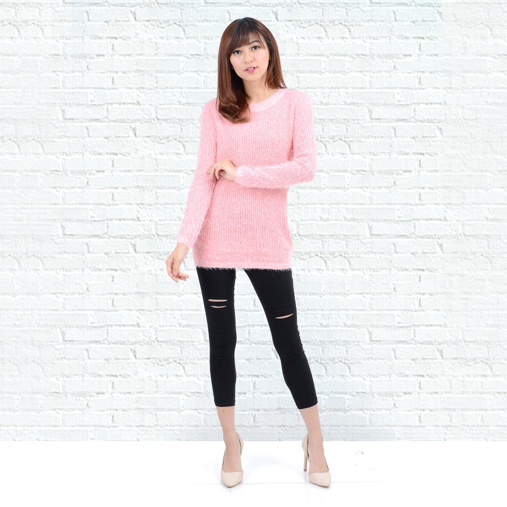 Sweater Wanita Lengan Panjang Baju Hangat Baju Bulu Shopee Indonesia