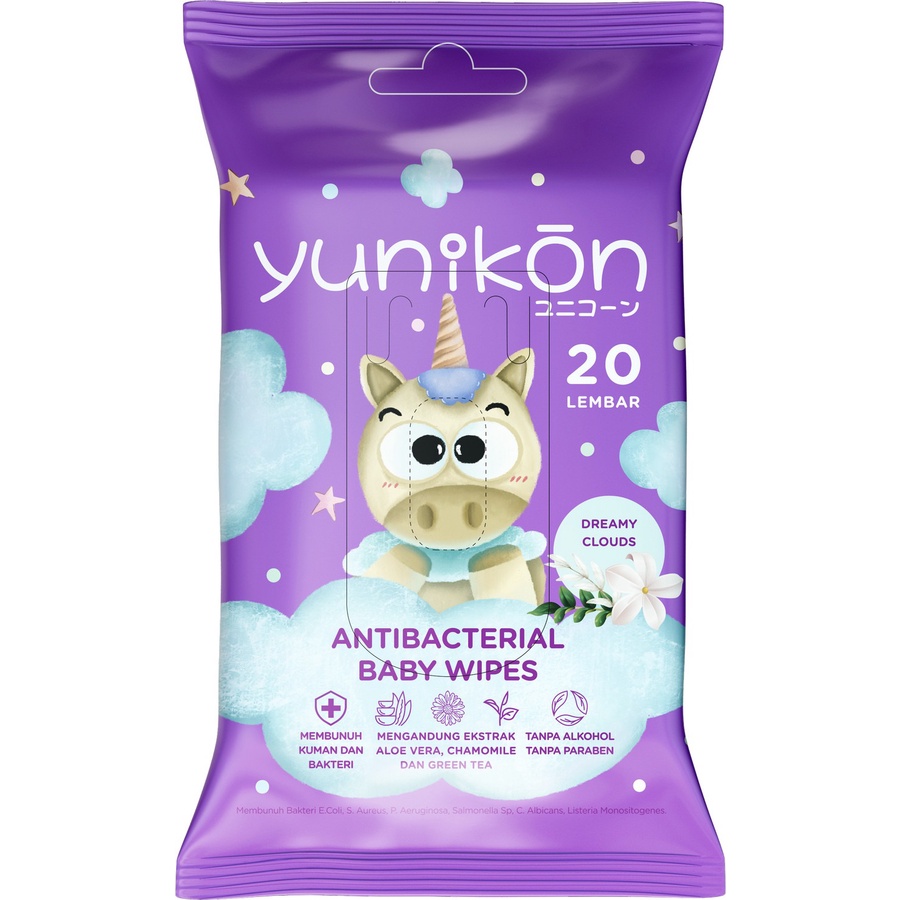 Yunikon Antibacterial Baby Wipes 20s