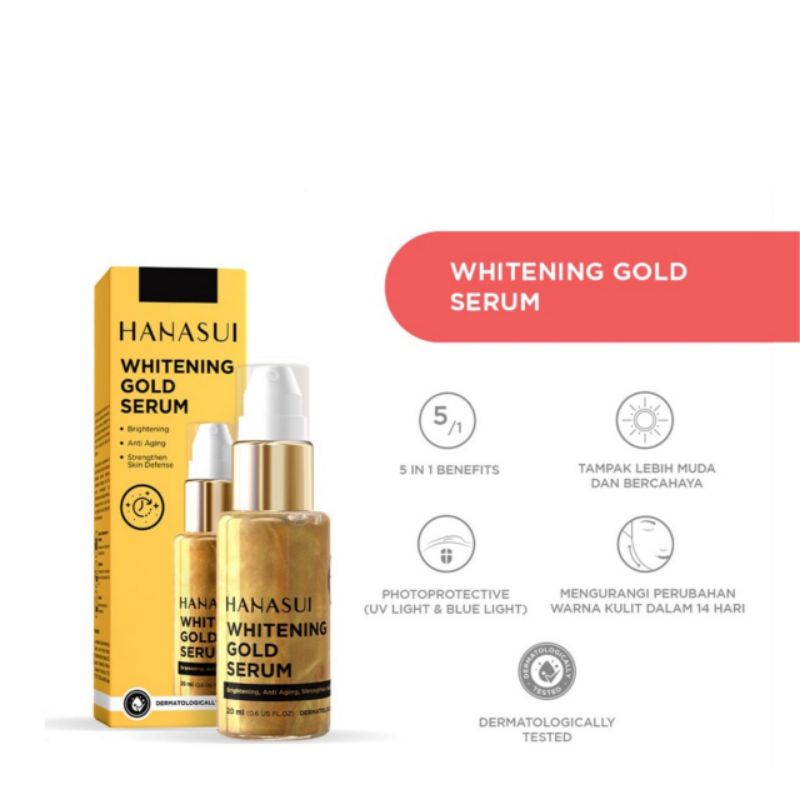 HANASUI Whitening Gold Serum 20ml.