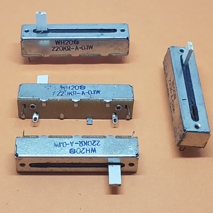 B220K Mono Slide Potentio 50mm. Potensio Geser 50mm Mono B220K