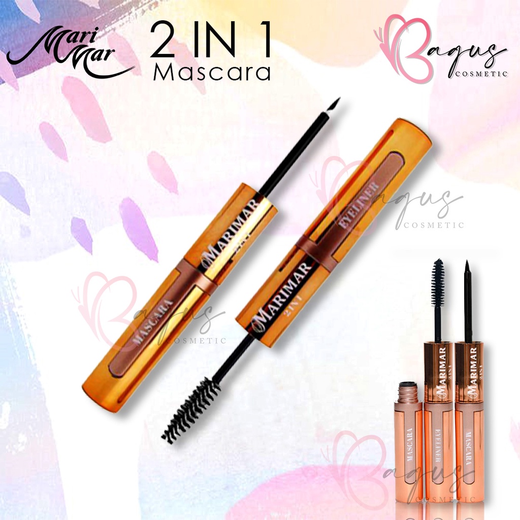 ⭐BAGUS⭐ MARIMAR 2 IN 1 MASKARA &amp; EYELINER | Mascara + Eyeliner Waterproof