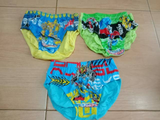 Celana Dalam anak laki laki karakter isi 3 pcs  size 5-6 dan 7-8 dan 9-10 tahun