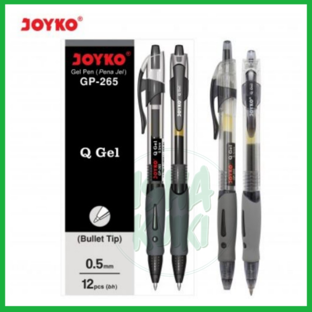 

Pulpen Joyko Q Gel GP-265 Hitam dan Biru - 0,5 mm Bullet Tip