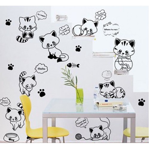 KC Baby - Wall Sticker / Dekorasi Dinding / Stiker Dinding / Wallpaper - Model Cat KC55ZL