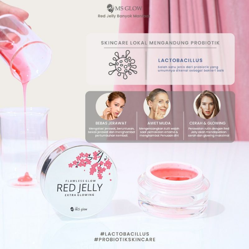 Ms glow red jelly dijamin original 100%