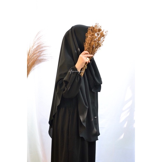 [COD] KHIMAR INSTAN SAFRA & CADAR by.Afraahijab | KHIMAR INSTAN SYARI | KHIMAR INSTAN MURAH-Black