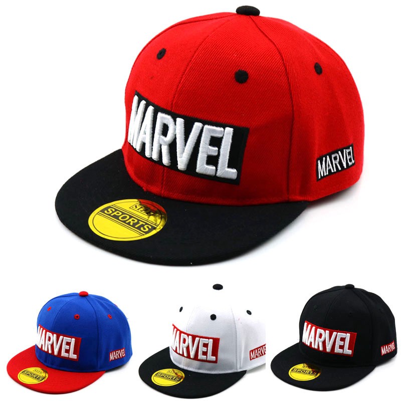 Topi Snapback Anak Motif Marvel - Snapback Anak Usia 4-11 Tahun