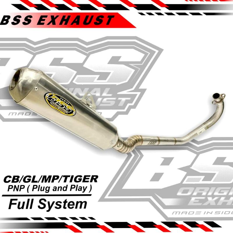 knalpot capsul bss original pnp megapro cb tiger gl  gl 100