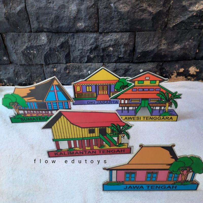MAKET BERDIRI RUMAH ADAT / RUMAH ADAT / MAINAN BERDIRI