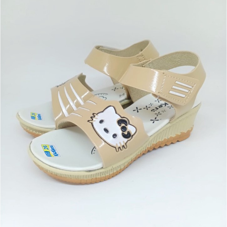 Sandal Anak Perempuan Kickers Let Wedges 26 - 30 HK Hak 3 Cm Tali Casual Fashion Slop N01