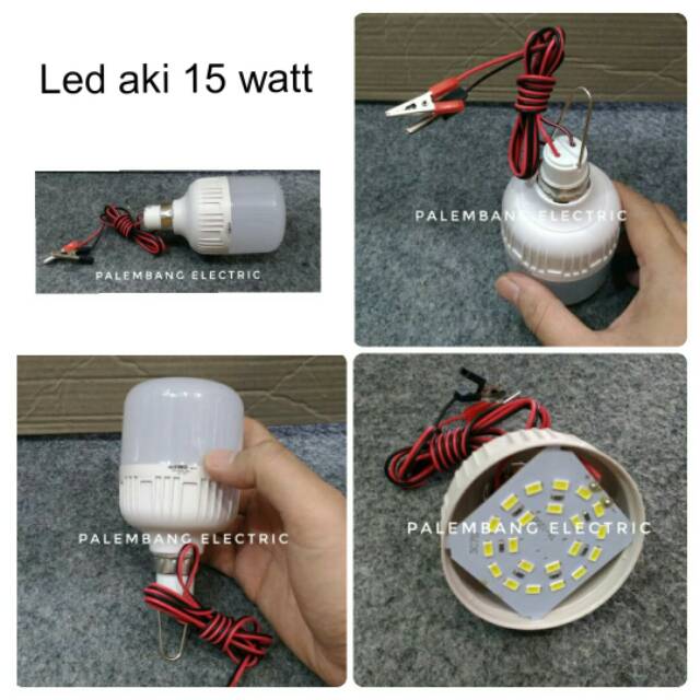 Lampu led aki 15 watt 15 w 15watt 15w lampu dc 12 volt harga grosir